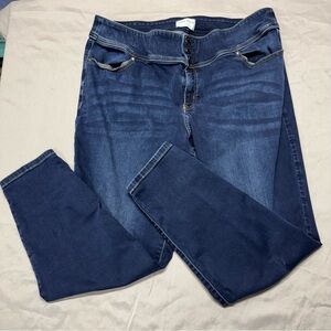 Lane Bryant Dark Blue Skinny Jeans Size 22
